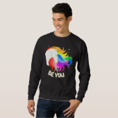 Seien Sie selbst ein magisches Einhorn mit Regenbo Sweatshirt (Vorne ganz)