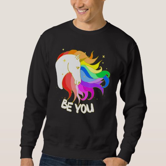 Seien Sie selbst ein magisches Einhorn mit Regenbo Sweatshirt (Vorderseite)