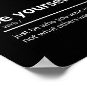 Seien Sie selbst ein Zitat Poster (Ecke)