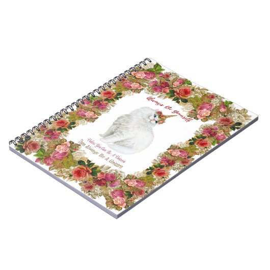 Seien Sie selbst Einhorn-Cat-Notebook Notizblock (Linke Seite)