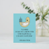 Seien Sie selbst Emerson Quote & Bird Postkarte (Stehend Vorderseite)