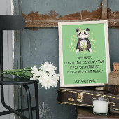 Seien Sie selbst Emerson Zitat mit Boho Panda Poster