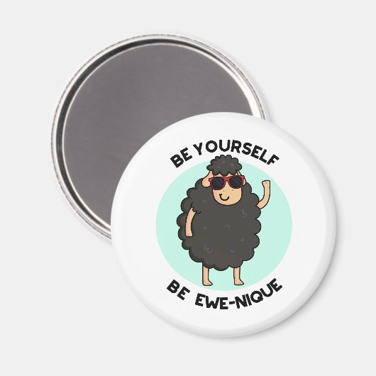 Seien Sie selbst Ewenique Funny Sheep Pub Magnet (Vorderseite/Rückseite)