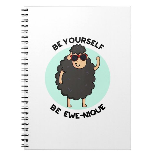 Seien Sie selbst Ewenique Funny Sheep Pub Notizblock (Vorderseite)
