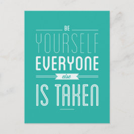 Seien Sie selbst inspirierende Zitat-Postkarte Postkarte
