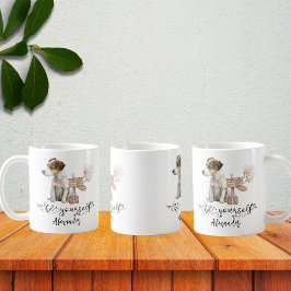Seien Sie selbst Jack Russell Welpe neben Mailbox Kaffeetasse