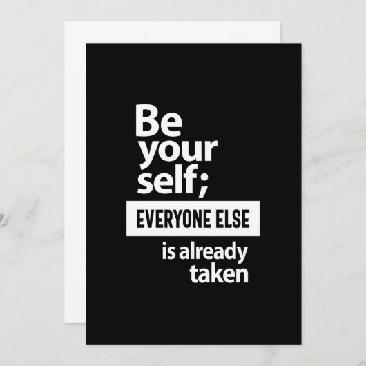 Seien Sie selbst, jeder andere ist schon da Einladung (Vorne/Hinten)