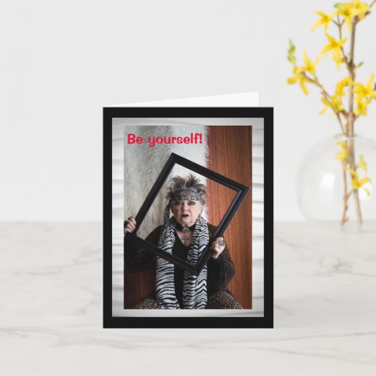 Seien Sie selbst Karte (Gelbe Blume)