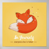 Seien Sie selbst Kinder Wall Print | Fox Wall Prin Poster (Vorne)