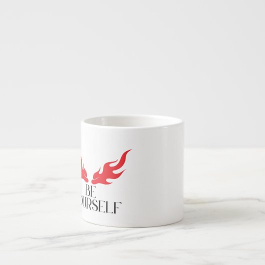 Seien Sie selbst - Minimalistisches Angebotsdesign Espressotasse (Vorderseite)