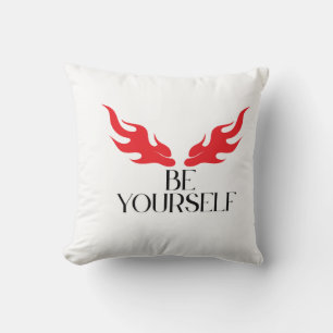 Seien Sie selbst - Minimalistisches Angebotsdesign Kissen
