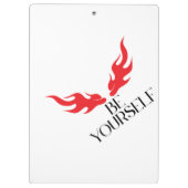 Seien Sie selbst - Minimalistisches Angebotsdesign Klemmbrett (Rückseite)