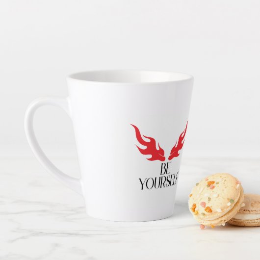 Seien Sie selbst - Minimalistisches Angebotsdesign Milchtasse (Beispiel)