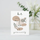 Seien Sie selbst motivierende Worte Abstrakt Postkarte (Stehend Vorderseite)