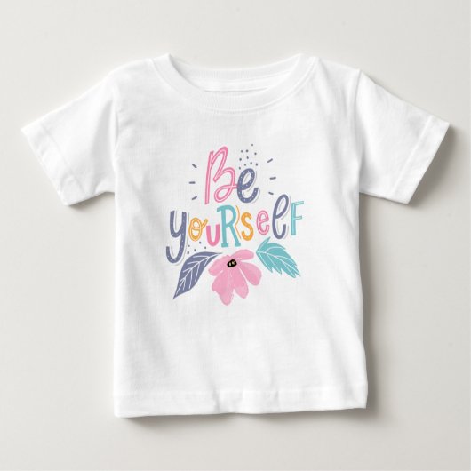 Seien Sie selbst | Pastell - Blume Baby T-shirt (Vorderseite)