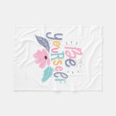 Seien Sie selbst | Pastell - Blume Fleecedecke (Vorderseite (Horizontal))