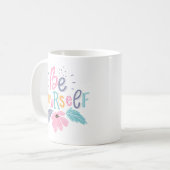 Seien Sie selbst | Pastell - Blume Kaffeetasse (Vorderseite Links)