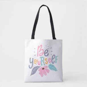 Seien Sie selbst Pastell - Blume Tasche