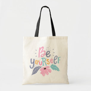 Seien Sie selbst   Pastell - Blume Tragetasche