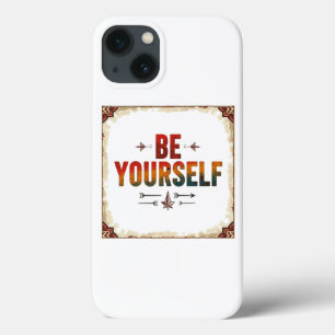 Seien Sie selbst Rainbow-bedrückte Typografie Case-Mate iPhone Hülle