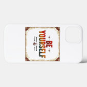 Seien Sie selbst | Rainbow-bedrückte Typografie Case-Mate iPhone Hülle (Rückseite (Horizontal))