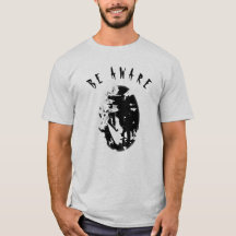 "Seien Sie sich bewusst" Schwarz humorvoll, inspir