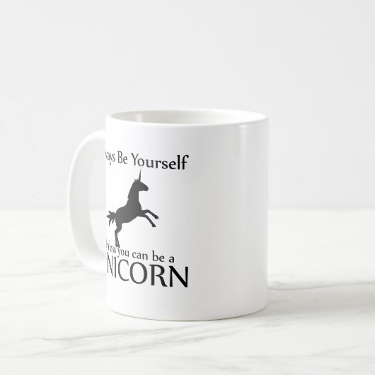 Seien Sie sich Einhorn Kaffeetasse (Vorderseite Links)