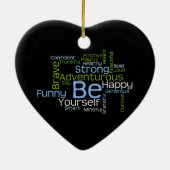 SEIEN Sie sich inspirierend Wort-Wolke Keramik Ornament (Hinten)