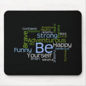SEIEN Sie sich inspirierend Wort-Wolke Mousepad (Vorne)