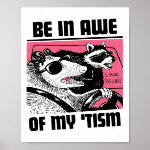 Seien Sie sich meiner Taufe Retro Autismus Bewusst Poster