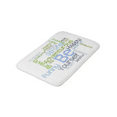 SEIEN Sie sich motivierend Wort-Wolken-Schablone Badematte (Schrägansicht)