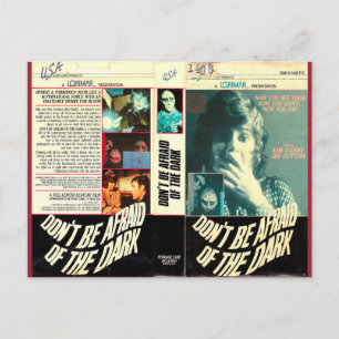 SEIEN SIE SICH NICHT VOR DER DUNKELRETRO VHS POSTC POSTKARTE