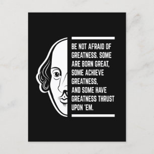 Seien Sie sich nicht vor einem Zitat von Shakespea Postkarte