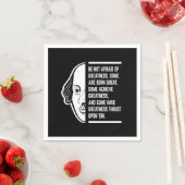 Seien Sie sich nicht vor einem Zitat von Shakespea Serviette (Beispiel)