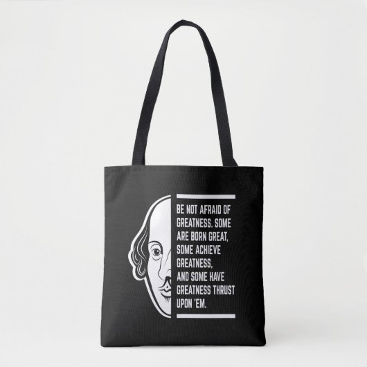 Seien Sie sich nicht vor einem Zitat von Shakespea Tasche (Vorderseite)