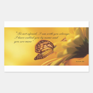 Seien Sie sich nicht vor religiösen Schmetterlinge Rechteckiger Aufkleber