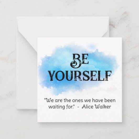 *~* SEIEN SIE SICH SELBST AP62 Alice Walker Flat N Mitteilungskarte (Vorderseite)