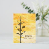 Seien Sie sich selbst treu Postkarte (Stehend Vorderseite)