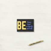 SEIEN SIE SICH SELBSTVERSTÄNDLICH. POST-IT KLEBEZETTEL (Auf Schreibtisch)