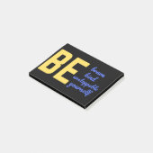 SEIEN SIE SICH SELBSTVERSTÄNDLICH. POST-IT KLEBEZETTEL (angewinkelt)