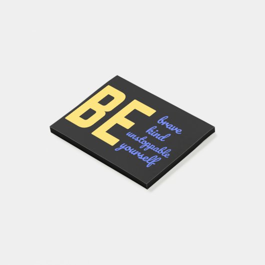 SEIEN SIE SICH SELBSTVERSTÄNDLICH. POST-IT KLEBEZETTEL (angewinkelt)