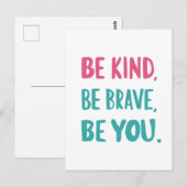 Seien Sie so mutig wie Sie, inspirierende Zitate Postkarte (Vorne/Hinten)