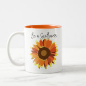 Seien Sie Sonnenblume Zweifarbige Tasse (Links)