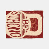 Seien Sie stark Fleecedecke (Vorderseite (Horizontal))