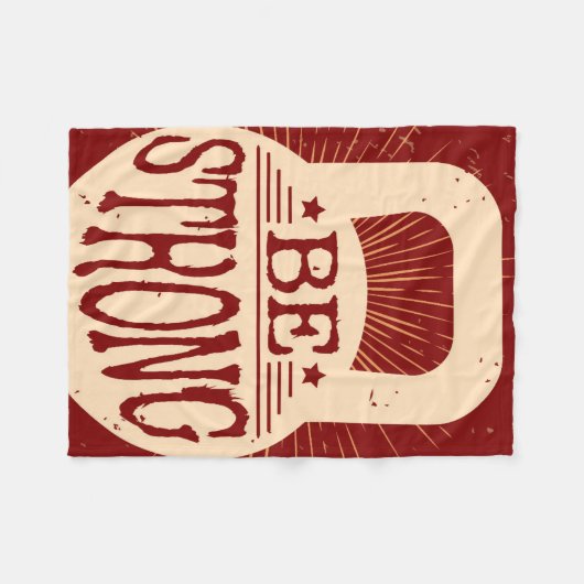 Seien Sie stark Fleecedecke (Vorderseite (Horizontal))