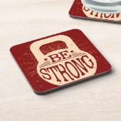 Seien Sie stark Getränkeuntersetzer (Linke Seite)