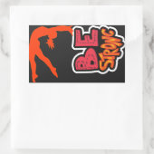 Seien Sie stark Gymnastik Rechteckiger Aufkleber (Tasche)