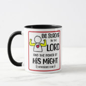 Seien Sie stark in der Lord - Kaffee-Tasse Tasse (Links)