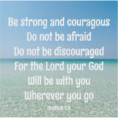 Seien Sie stark inspirierend Bibel Verse Beach Lap Aufkleber (Vorderseite)