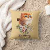 Seien Sie stark inspirierend und floralistisch Kissen (Decke)